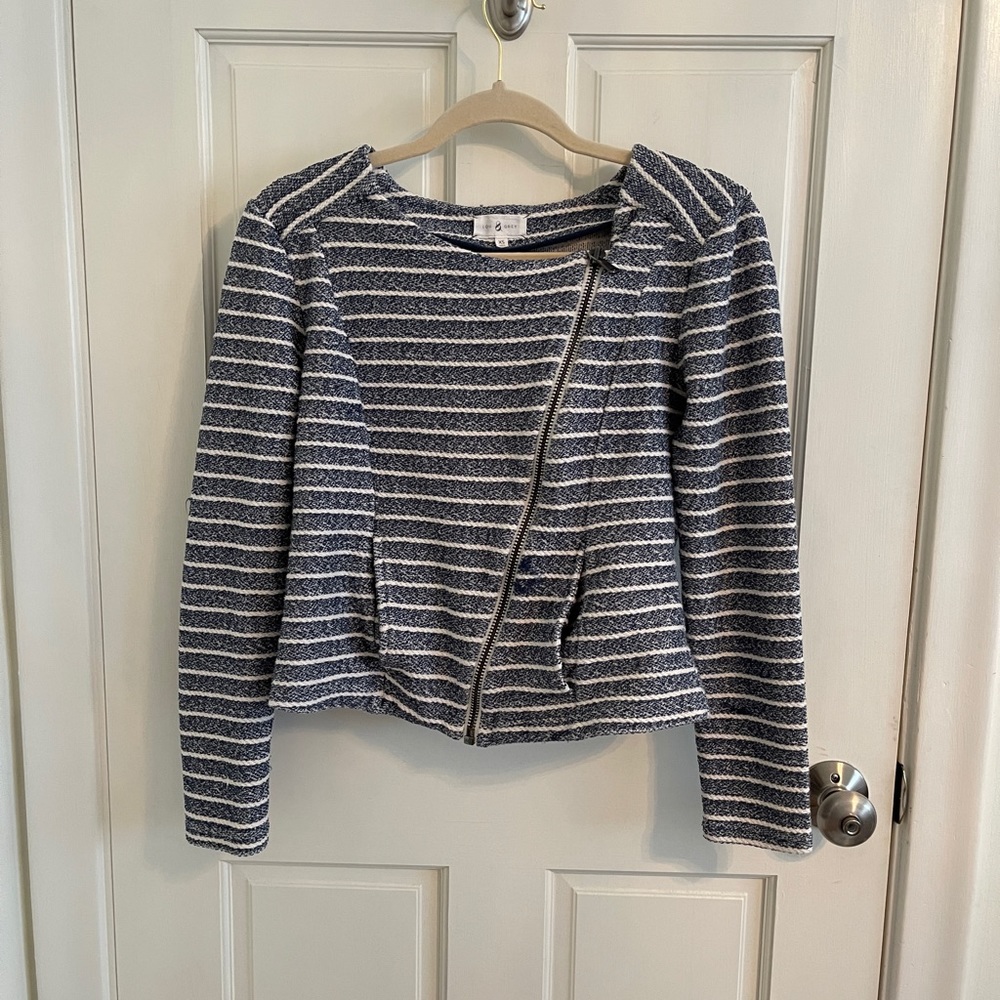 Marled Sweater jacket stripped